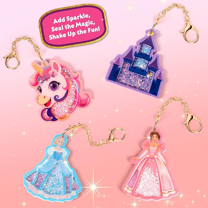 Shake-its Glitter Craft Kits, DIY Art Kit for Kids - Fun Shake Art Supplies, Creative Arts and Crafts Activity Gifts for Girls & Boys Ages 4 5 6 7 8 9 (Unicorns & Princesses)