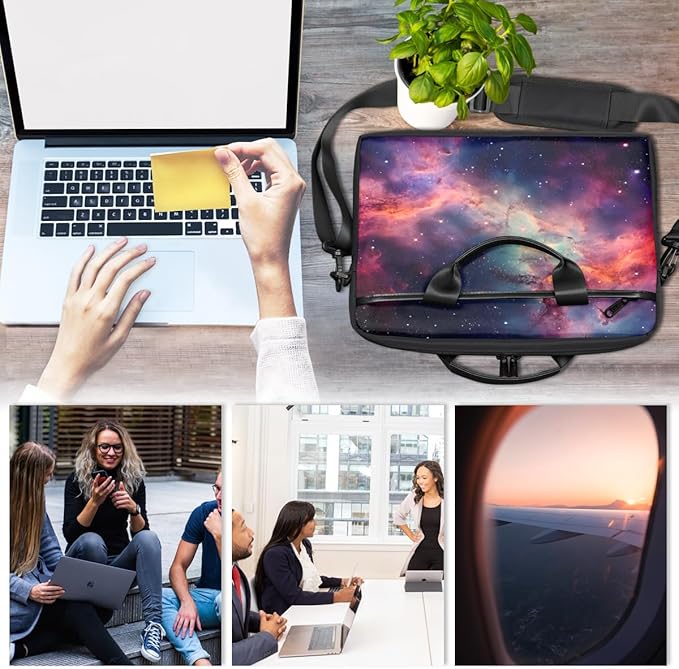 Galaxy Laptop Sleeve Case for 13-15 inch Computer Bag Protective Laptop Handle Bag for Women Men