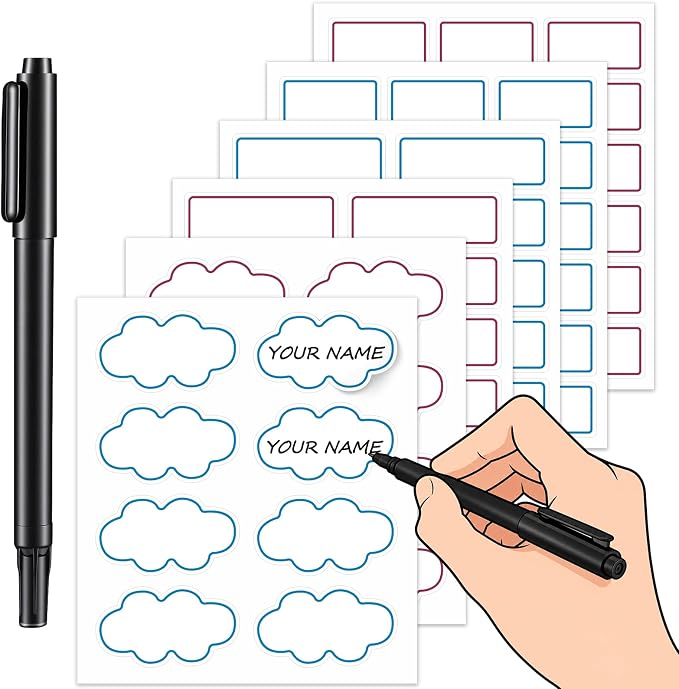 232 Pcs Write-on Iron-on Clothing Labels for Nursing Home | Fabric Labels Washable Writable Iron-on Name Tags Not Regular Stickers for Senior Care Back to School College Laundry Dorms