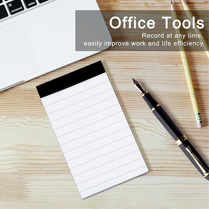 amassan 9 Pack 2.4 X 4 Inch Note Pad, Small Notepads For Work Grocery List Mini Notepad 60 Sheets Each