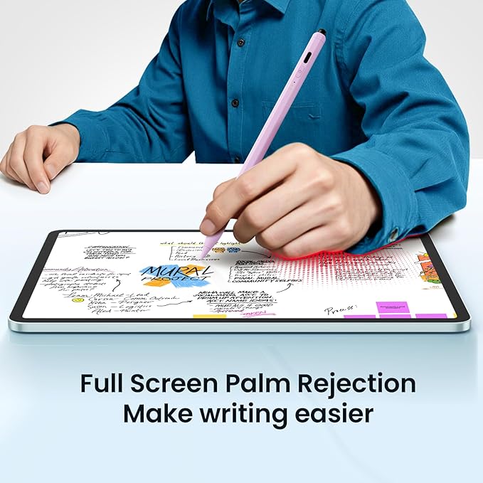 Hastraith Stylus Pen for iPad(2026-2018),13 mins Fast Charge Pencil with Tilt Sensitivity and Palm Rejection for iPad A16/10/9/8/7/6,Air 13"/11"/M3/M2/5/4/3,Pro 11"/13"/12.9"/M4/M2/M1,Mini 7/6/5,Lilac
