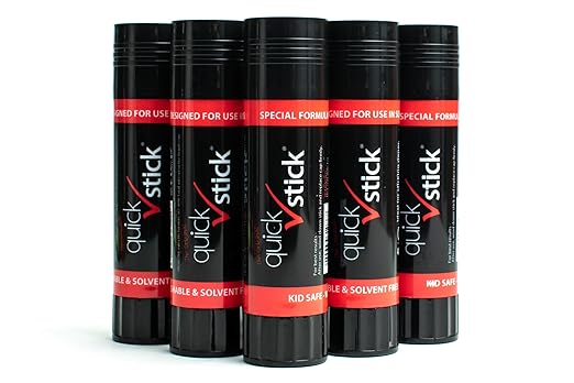 Glue Stick Original 20g, Pack of 5 Glue Sticks, Quality Adhesive Gluestick, Ideal for School, Scrapbooking & Office supplies - Strong-hold for Paper, Card, Textiles, Crafting Glues, Homesc