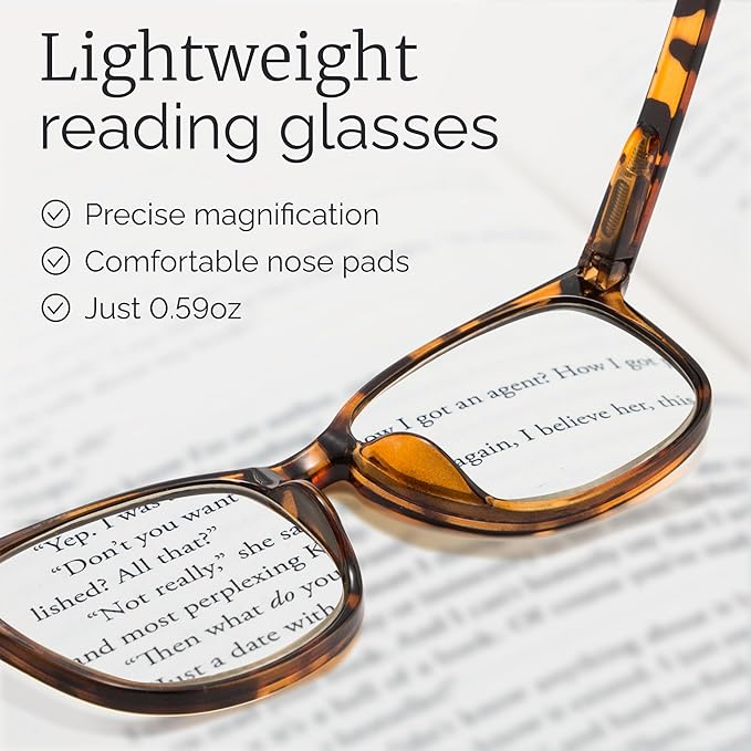 CCVOO Reading Glasses for Women/Men, Eyeglasses, Blue Light Readers for Women/Men, Computer Eye Glasses, Cheaters