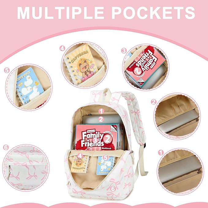 School Backpack for Teen Girls Women Laptop Backpack College Bookbags Middle School Travel Work Commuter Back Pack