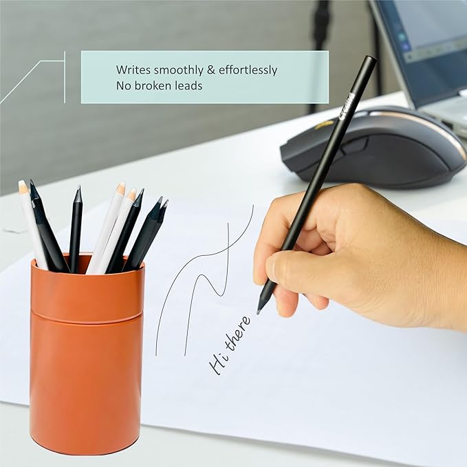 9 Pack HB Pre-Sharpened Wooden Graphite Pencils with 3 Pen Erasers & 1 Sharpener, Ideal for Writing, Drawing & Sketching, Perfect for Students, Adults, Artists, Kids & School Office Use