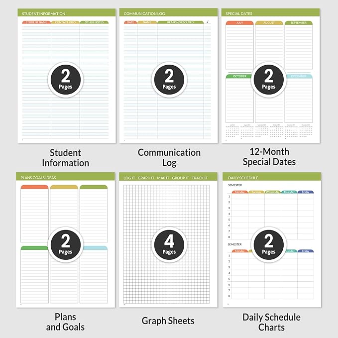 SUNEE Teacher Planner 2026-2027 Academic Year, Lite Lesson Planner Book with 7 Periods Jul 2026 - Jun 2027, 8.5"x11" Daily Weekly and Monthly Organizers, Plan Book with Pocket Folder, Color Tabs,Pink