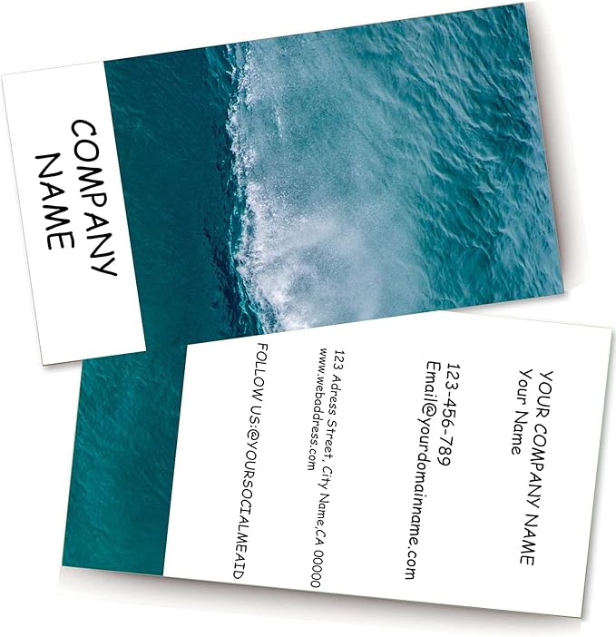Premium Custom Business Cards 500 PCS, 3.5x2 inches Customizable Design with Luxurious Soft Texture All Business Designs cards No Additional Charge
