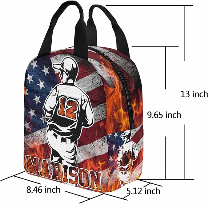 M YESCUSTOM Custom Boys School Backpack, Sports Baseball Personalized Name Kids Bookbag for Boys Elementary Middle School Bags Travel Laptop Backpack Casual Daypacks