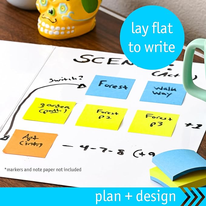 Dry Erase White Board, Foldable Double Sided Magnetic 9x12 in. Small Desktop Size
