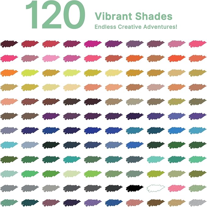 Tongfushop 120 Colors (12 Metallic) Acrylic Paint Marke, Dual Fine & Brush Tip Paint Pens, No Bleed & Quick-Dry with Case for Rock Painting, Canvas, Wood, Ceramic, Glass, Adult & DIY Art Supplies