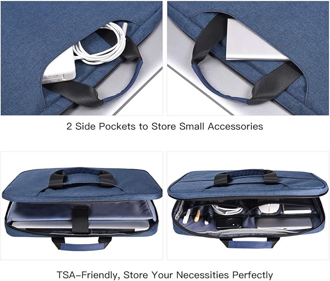 11.6 12.9 Inch Laptop Bag Men Women TSA Briefcase Sleeve for Macbook Neo 13 A18 Pro A3404, iPad Air 13 M4 M3 2026, 13" iPad Pro M5 M4, iPad 12.9", Acer Lenovo Dell Chromebook 11.6" Carrying Case, Blue