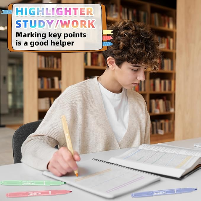 Pastel Bible Highlighter Markers 16 Pack, No Bleed, Cute Aesthetic Highlighters Assorted Colors Dry Quickly for Bible Study Journaling, Textbook Motivational Gift for Christians, Friends