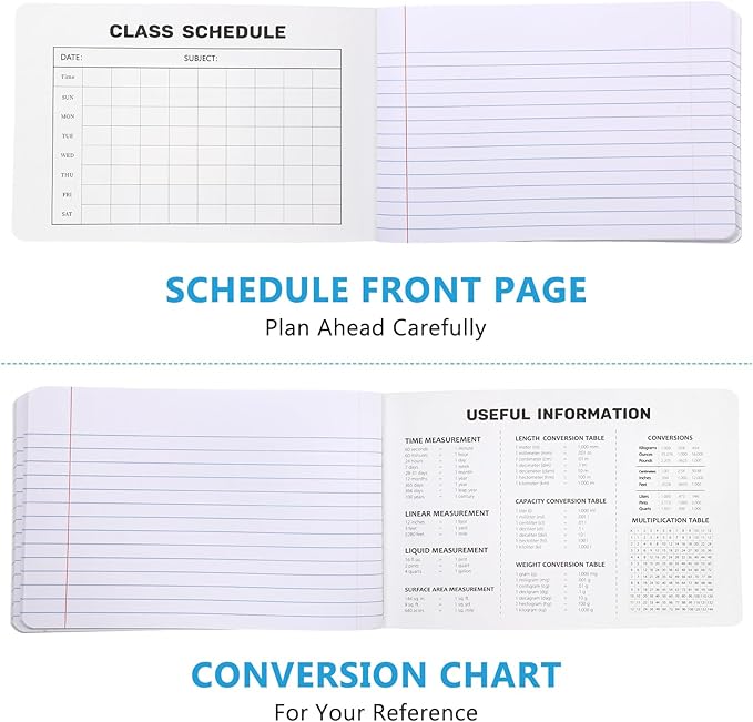 Resurhang 72 Pcs Jr. Composition Notebooks Colored Marble Half Size 4-7/8 x 7-1/2 Inches Composition Notebook 80 Sheet Marble Wide Ruled Assorted Primary Cover Notepad Bulk (Multicolor)