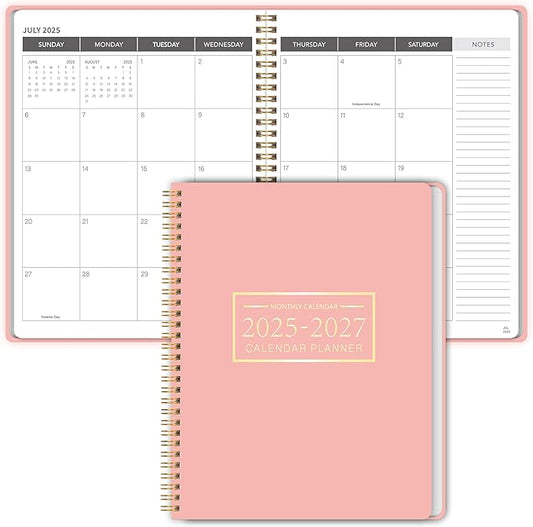 Monthly Planner 2026-2027, 2026 Calendar 18 Months Planner, January 2026 - June 2027, 8.5" x 11", 2026 Academic Calendar Hard PVC Cover with Spiral Bound, Perfect for School & Office for Women & Men