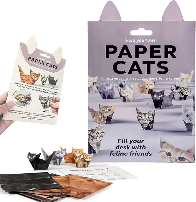 Origami Paper Craft Kit, 2PCS Origami Dogs Paper Crafts for Adults & Kids - DIY Paper Origami Kit Desk Decoration Gift for Dog Lovers