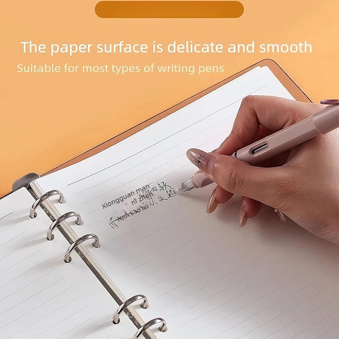A5 Lined Refill Paper, 6-Hole Cornell Ruled, 2-Pack 160 Sheets No Bleed