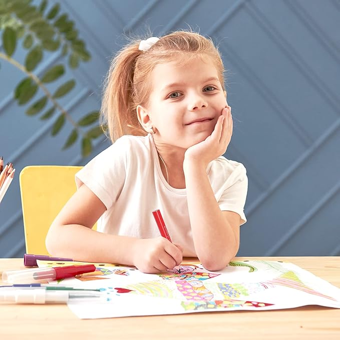 Suitable for 2-6 years old short triangle grip thick pencil 8 3.5-inch preschool children handwritten drawing mini wooden pencils (red, 5mm thick core) (Red)