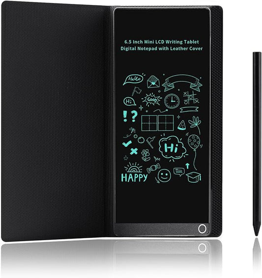 6.5inch Digital Notepad Portable Mini LCD Writing Tablet Electronic Notebook with Protective Cover Reusable Drawing Board