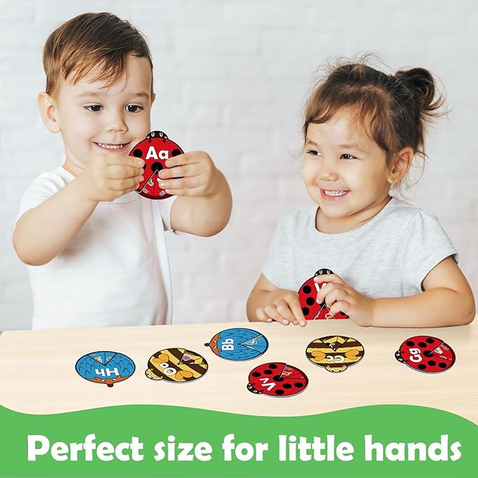 Kasfalci Alphabet Cards, Alphabet Learning Toys, ABC Learning for Toddlers, Letter Matching Game, Sight Words, Kindergarten Preschool Learning Activities, Montessori Educational Toy for Kids