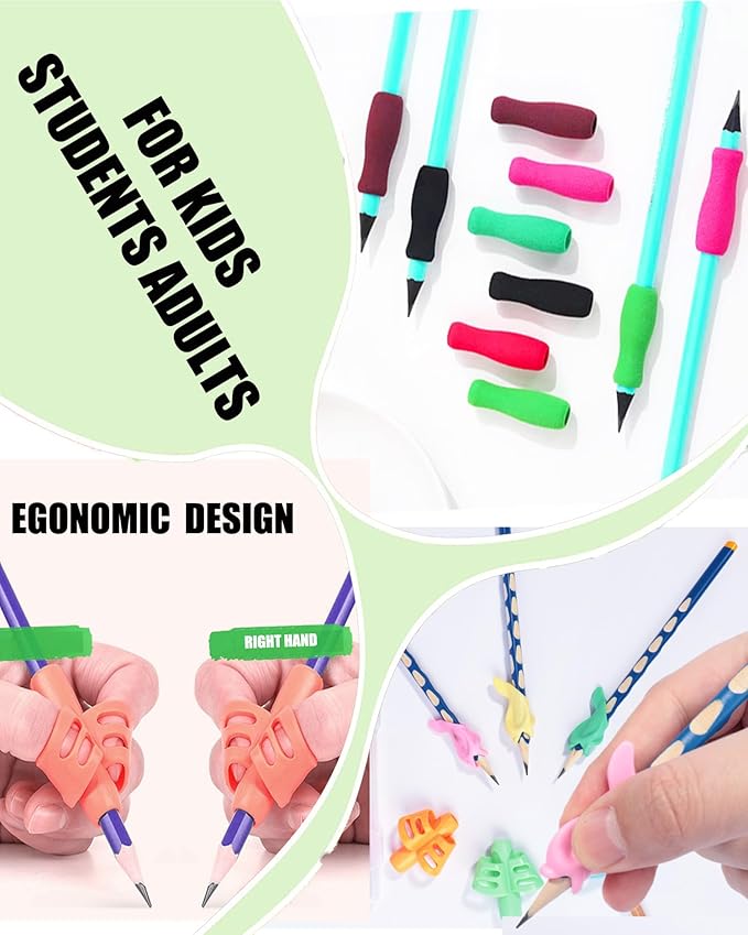 10 Pack Pencil Grips for Kids Handwriting,Pencil Gripper Holder Posture Correction for Preschooler Training, Pen Writing Aid Tool for Kids Preschools Students