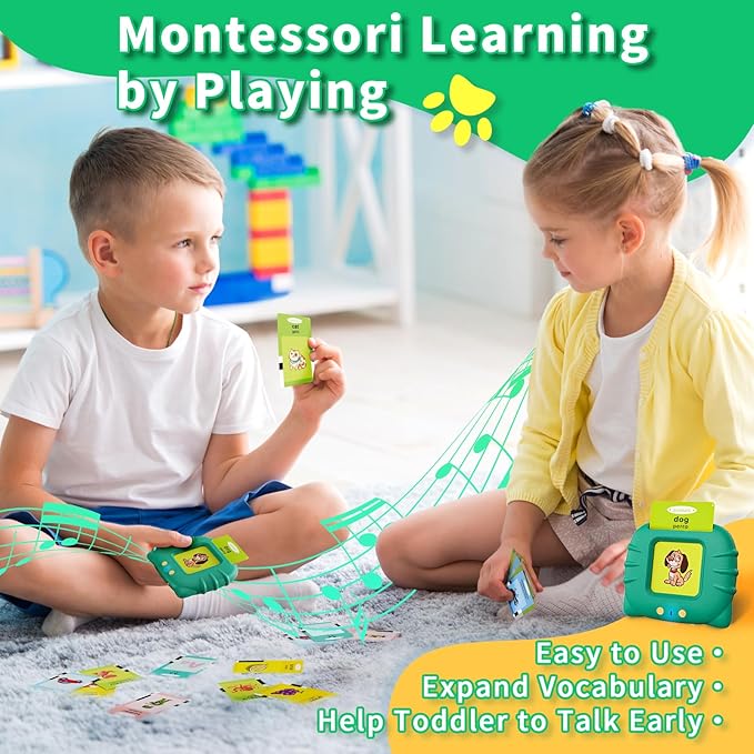Aullsaty Toddler Toys Bilingual English and Spanish Talking Flash Cards for 1 2 3 4 5 6 Year Old Boys and Girls, Autism Sensory Toys for Autistic Children, Learning Educational Speech 250 Sight Words
