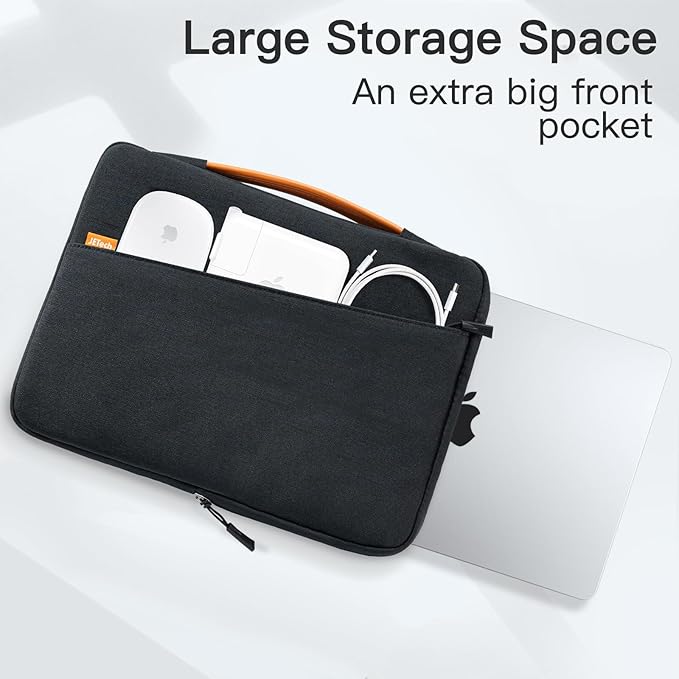 JETech Laptop Sleeve for MacBook Neo (A18 Pro), 14-Inch MacBook Pro (M1-M5, 2020-2026), Waterproof Bag Case with Portable Handle and Pocket, Compatible with 14 Inch Notebook (Black)