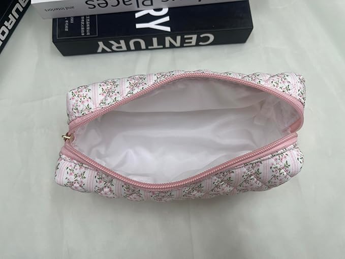Carry bloom Pencil Pouch Cute Pencil Case for Girls Aesthetic Pencil Bag with Zipper Pen Cases School Supplies Makeup Bag