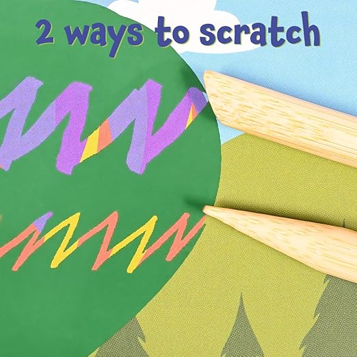 READY 2 LEARN Magic Scratch Paper - Farm - 10 Vibrant Scenes - Scratch Art for Kids - Reveal Colorful, Farmland Designs