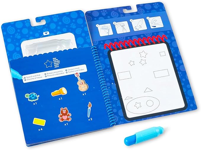Blue's Clues Water Wow Activity Book Set - Bundle with 3 Blue's Clues Reusable Activity Books with Shape Recognition, Search and Find Games, Stickers More | Blues Clues Mess Free Coloring Pad