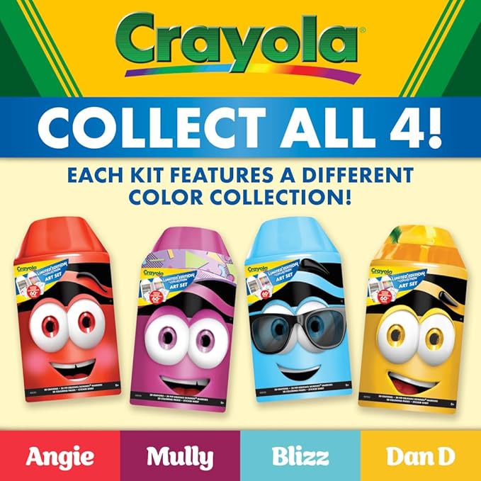Crayola Coloring Set with Limited Edition Yellow Art Case, Limited Edition Crayons, 50+ Pieces, Gifts for Kids