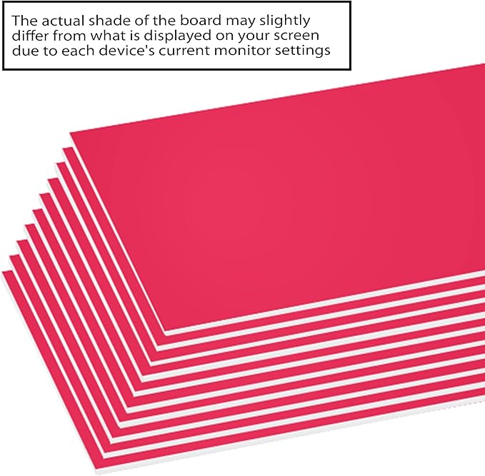 BAZIC Products Foam Board 20" X 30" Neon Pink, Colored Foam Boards 3/16 Inch Thickness, Presentation Signboards School Craft Project Framing Display, 25-Pack