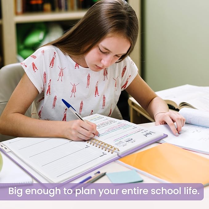8.5" x 11" Academic Planner 2026-2027, Weekly & Monthly Calendar Planner Book, July 2026 – June 2027, Large Hardcover Organizer with Tabs, Perfect for Teachers, Students, Women & Men – A4, Lavender