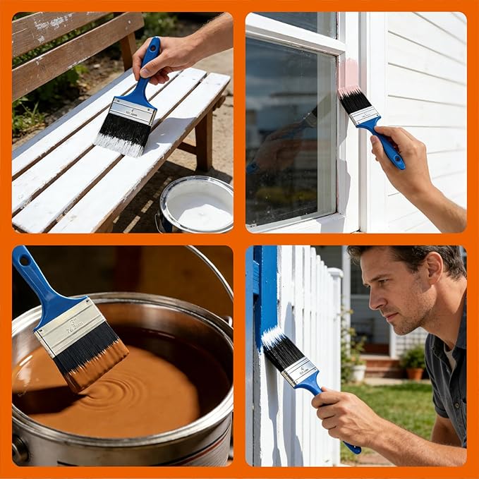 King Origin 4 Inch Paint Brush, 1-Pack, Wide Paint Brush for Painting Walls & Large Surfaces, Stain Brush, Painting Brush