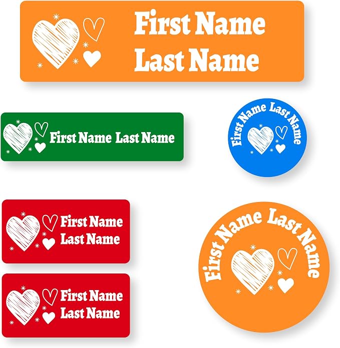 Personalized Daycare Name Labels for Kids (71 Labels) - Custom Durable Waterproof Name Stickers for Clothing Tags, Water Bottles, Lunch Boxes, and School Supplies - Dishwasher, Washer