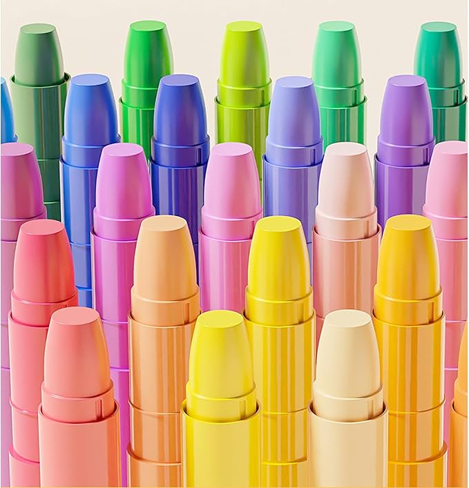 Easy Playhouse: Tempera Paint Sticks - 48pk, Vibrant Color Set, Non-Toxic, No Mess, Washable, Water Soluble, Quick Drying, Art-Craft Supplies, Kids 3+