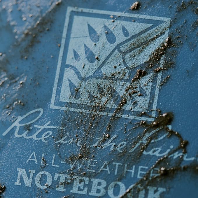 Rite in the Rain Weatherproof Top Spiral Notebook, 3" x 5", Blue Cover, Universal Pattern, 3 Pack (No. 235-3)