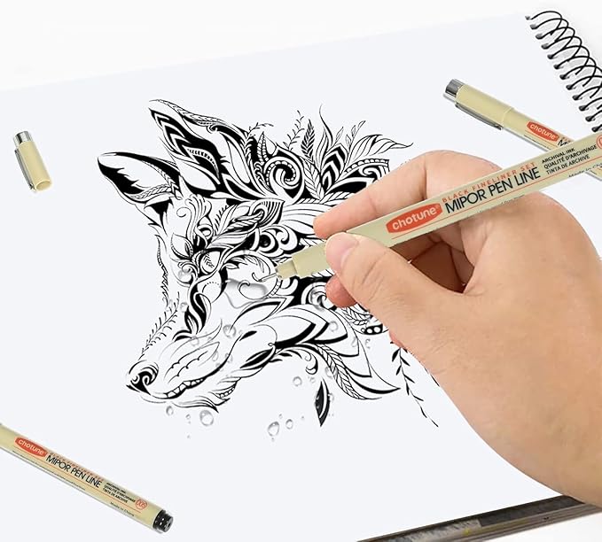 GETHPEN Micro Fineliner Set – 3 size Archival Ink pens for Technical Drawing, Anime & Sketching – Artists, Architects & Illustrators