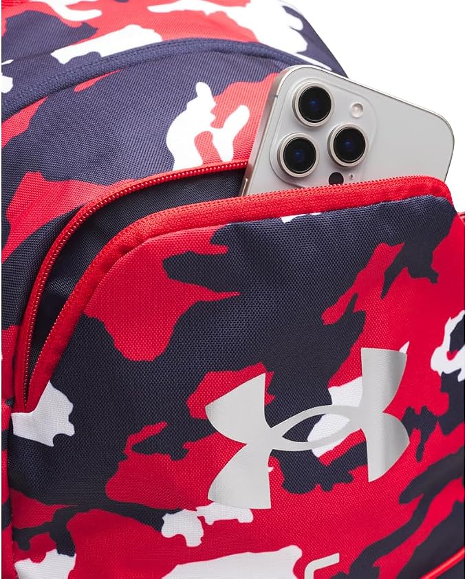 Under Armour Unisex Hustle Sport 6.0 Backpack, (600) Red/Midnight Navy/Metallic Silver, One Size Fits Most