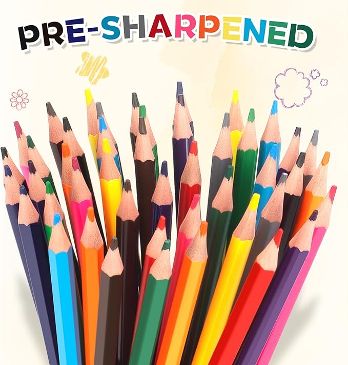 YEGEER 384 Count Colored Pencils Bulk, 16 Assorted Colors, Pre-sharpened Coloring Pencils Set for Kids and Adult, Teachers Essential Classroom Prizes, Back to School Supplies
