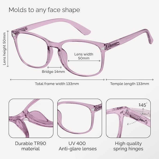 CCVOO Reading Glasses for Women/Men, Eyeglasses, Blue Light Readers for Women/Men, Computer Eye Glasses, Cheaters