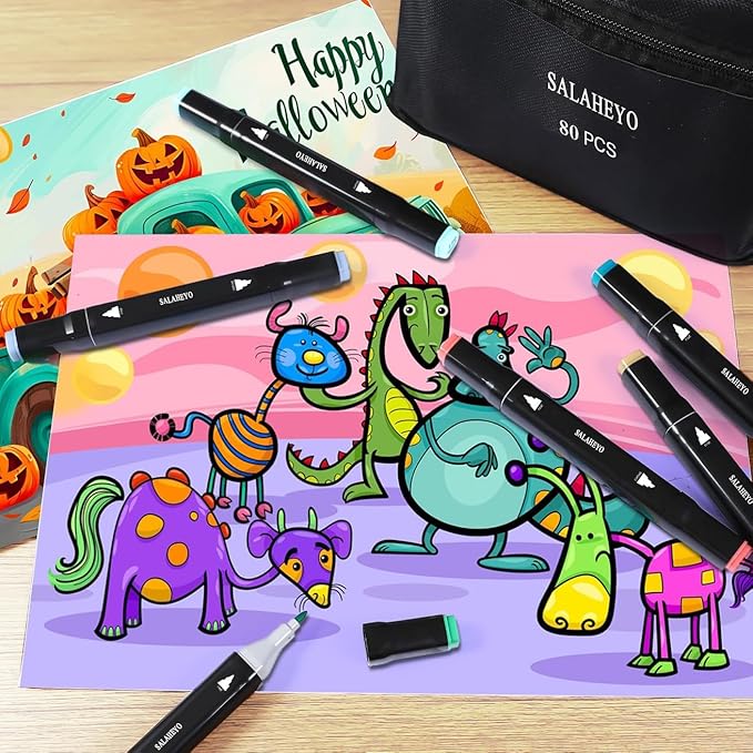 262 Colors Alcohol Markers with Base Art Drawing Markers Set for Adults Painting,Coloring,Sketching, Comics, Illustration- Refillable