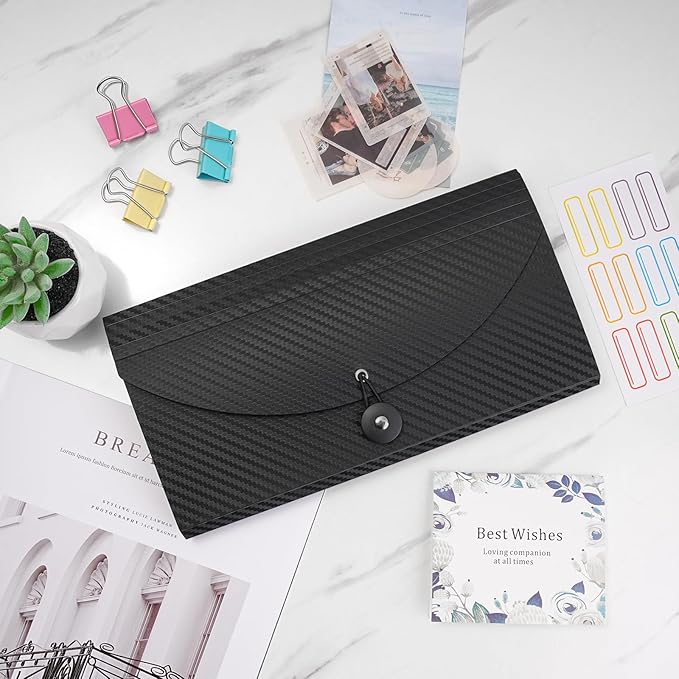 Receipt Organizer Cesil 13 Pockets Receipt Holder Small Accordion File Organizer Expanding File Folder Large Capacity Cards Ticket File Check Cards Bill Business Coupons Storage Case