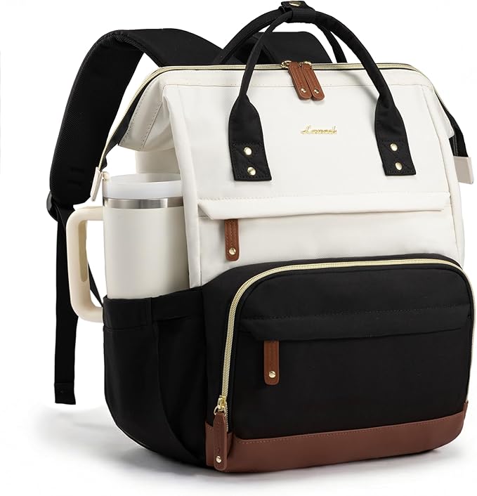 LOVEVOOK Laptop Backpack for Women, 15.6 Inch Work Business Backpacks Purse With Large Capacity, Waterproof Nurse Bag College Bookbag for School, Waterproof Casual Daypack for Travel