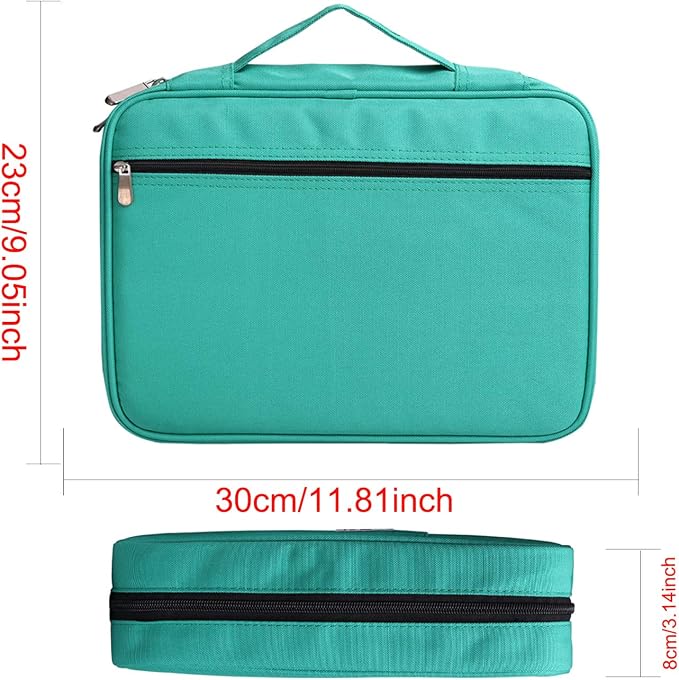 Coloring Pencil Case 220 Slots Pencils/Gel Pens Organizer Waterproof Travel Case Zipper Carrying Portable Pencil Markers Pen Holder Bag for Painter Writers