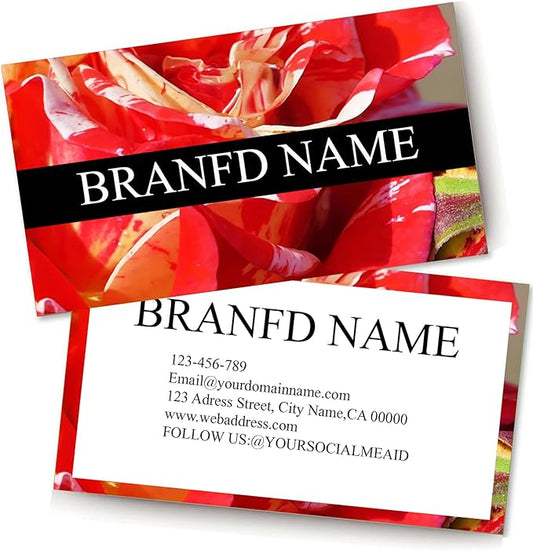 Custom Printed Business Stock Cards - Thick Sturdy Stock - 3.5" x 2" - 100% Recycled Content (500/200 PCS) Premium Double-sided Print