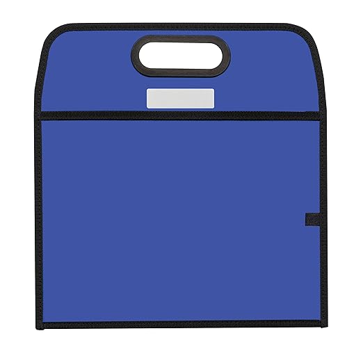 C-Line Portable Dry Erase Pockets, Blue with Black Stitching, 10 x 13, 1/EA, (40215)