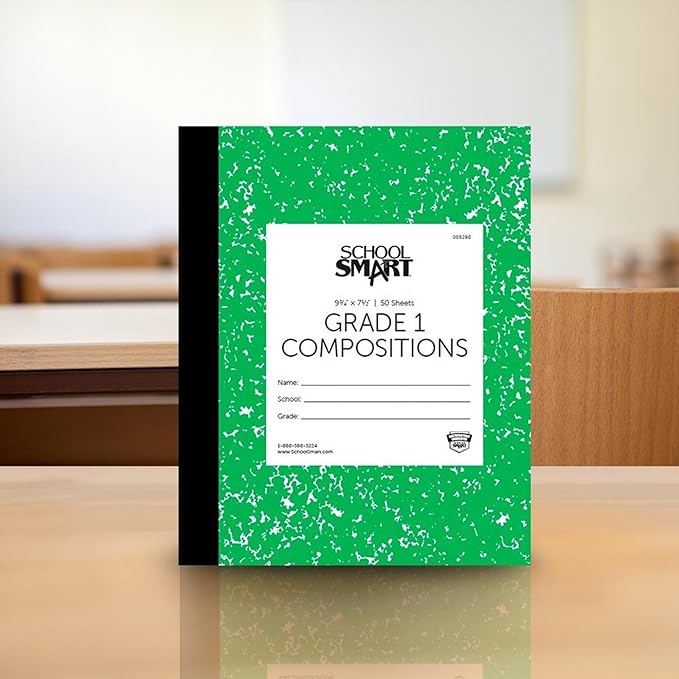 School Smart - 85298 Skip-A-Line Composition Book - Grade 1 - 9 3/4 x 7 3/4 - Green - 50 Sheets - 100 Pages