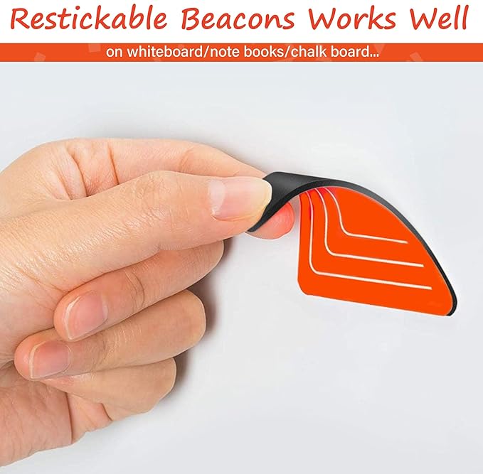 Beacons for Rocket Book- 2 Size, 10pieces Set with A Protective Case - Reusable Stickers Help to Digitize Upload Your Whiteboard Notes