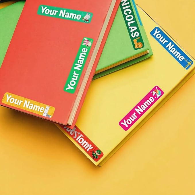 Waterproof Custom Name Stickers (135 Labels) - Personalized Daycare Labels for Clothing, Water Bottles, Lunch Boxes & School Supplies - Ideal for Camp & Daycare - No-Iron (Little Monkey)