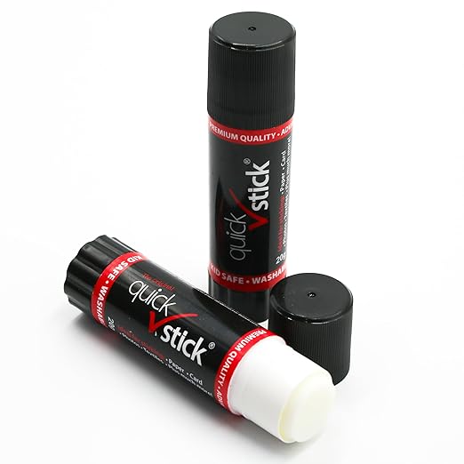 Glue Stick Original 20g, Pack of 5 Glue Sticks, Quality Adhesive Gluestick, Ideal for School, Scrapbooking & Office supplies - Strong-hold for Paper, Card, Textiles, Crafting Glues, Homesc